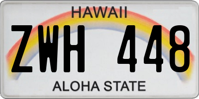 HI license plate ZWH448