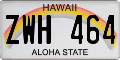 HI license plate ZWH464