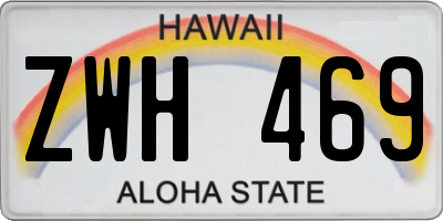 HI license plate ZWH469