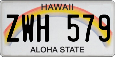 HI license plate ZWH579