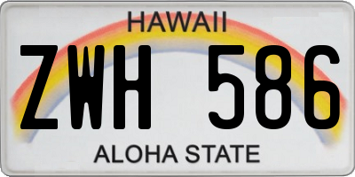 HI license plate ZWH586