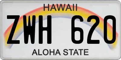 HI license plate ZWH620
