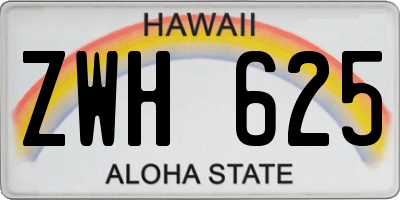 HI license plate ZWH625