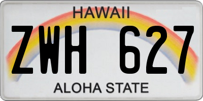 HI license plate ZWH627
