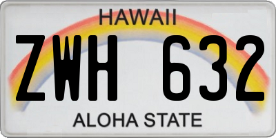 HI license plate ZWH632