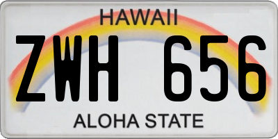 HI license plate ZWH656