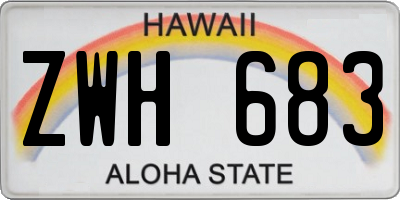 HI license plate ZWH683