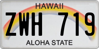 HI license plate ZWH719
