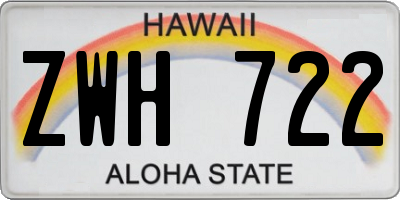 HI license plate ZWH722
