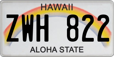 HI license plate ZWH822