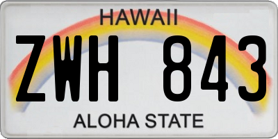 HI license plate ZWH843