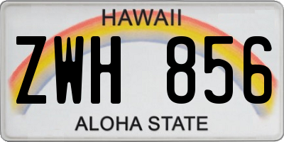 HI license plate ZWH856