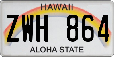 HI license plate ZWH864