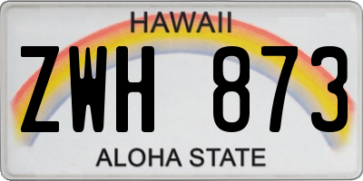 HI license plate ZWH873