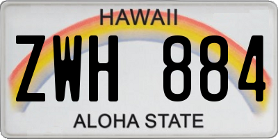 HI license plate ZWH884