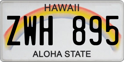 HI license plate ZWH895