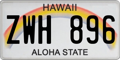 HI license plate ZWH896