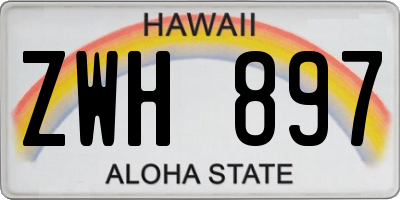 HI license plate ZWH897