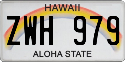 HI license plate ZWH979