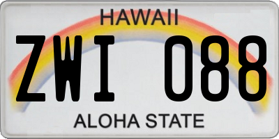 HI license plate ZWI088