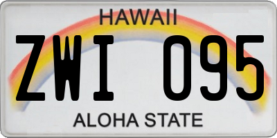 HI license plate ZWI095