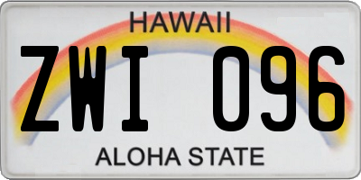 HI license plate ZWI096