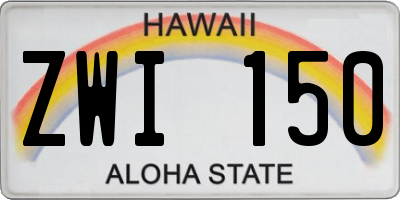 HI license plate ZWI150