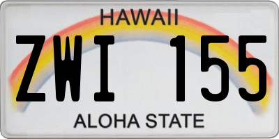HI license plate ZWI155