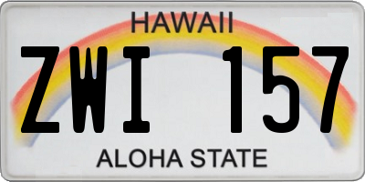 HI license plate ZWI157