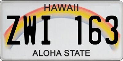 HI license plate ZWI163