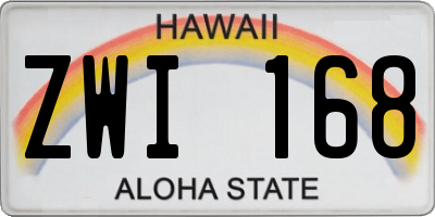 HI license plate ZWI168