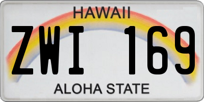 HI license plate ZWI169