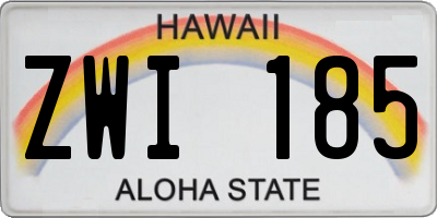 HI license plate ZWI185