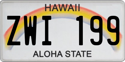 HI license plate ZWI199