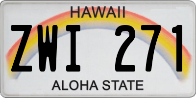 HI license plate ZWI271