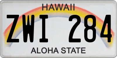 HI license plate ZWI284