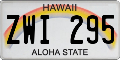 HI license plate ZWI295