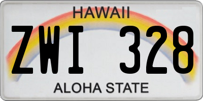 HI license plate ZWI328