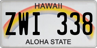 HI license plate ZWI338