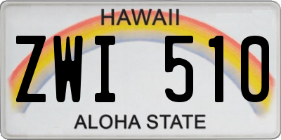 HI license plate ZWI510