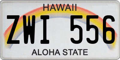 HI license plate ZWI556