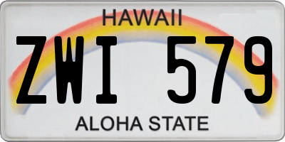 HI license plate ZWI579