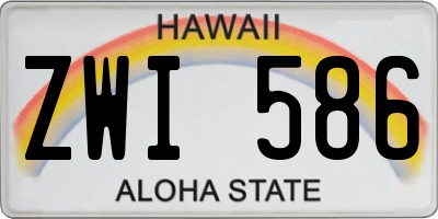 HI license plate ZWI586