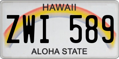 HI license plate ZWI589