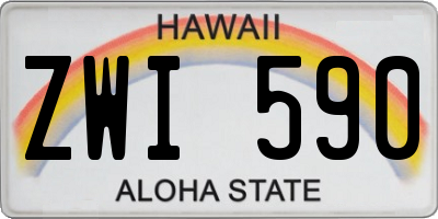 HI license plate ZWI590