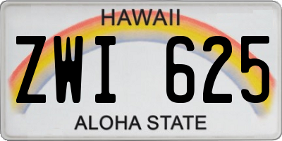 HI license plate ZWI625