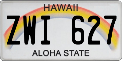 HI license plate ZWI627
