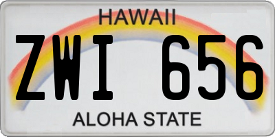 HI license plate ZWI656
