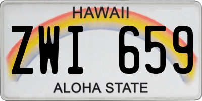 HI license plate ZWI659