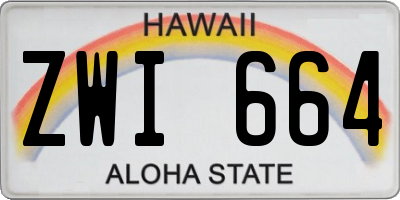 HI license plate ZWI664